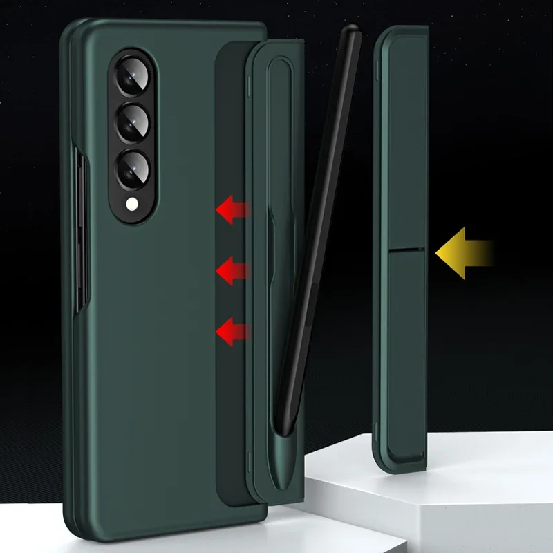 For Samsung Galaxy Z Fold 4 6 5G Case 2 in 1 Detachable module Anti-drop Flip Kickstand Cover with Stylus Pen for Z Fold4 케이스