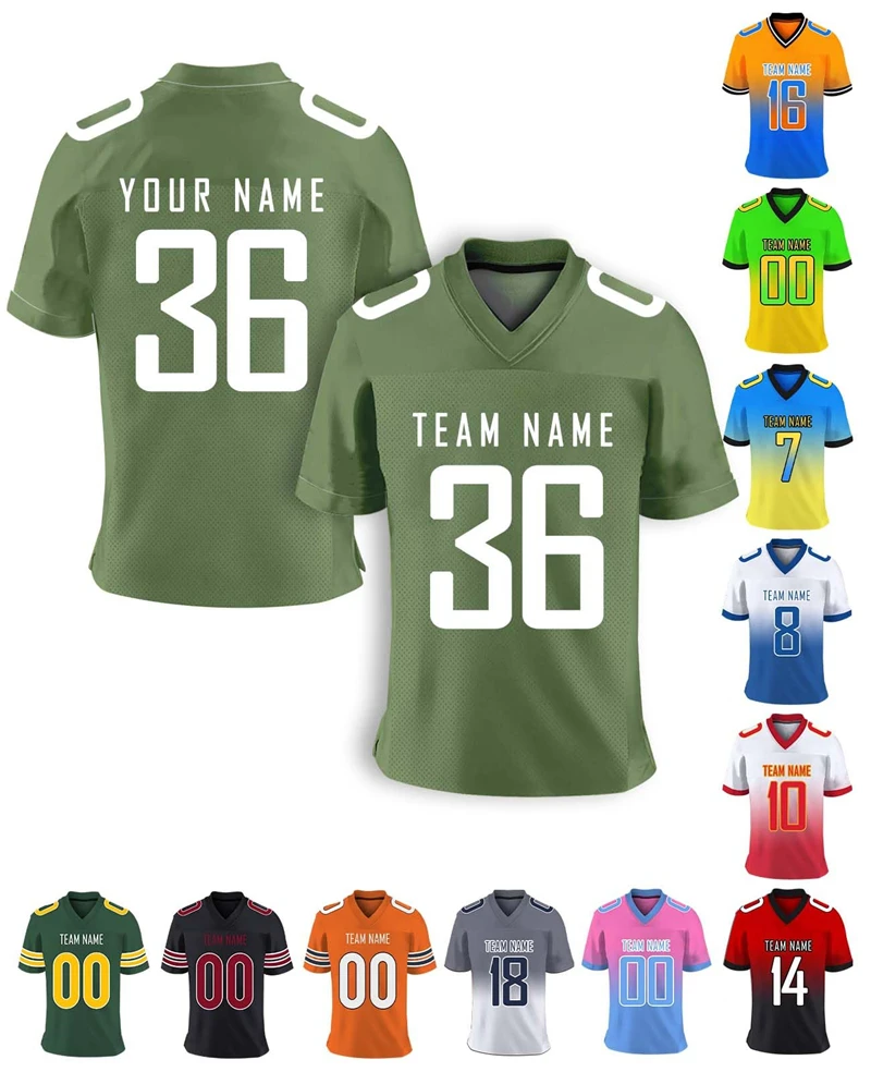 

Персонализированный Джерси футбольной команды Четырнадцать цветов Бесплатное индивидуальное имя Номер соответствия команды Джерси с короткими рукавами Футбольная футболка Топ