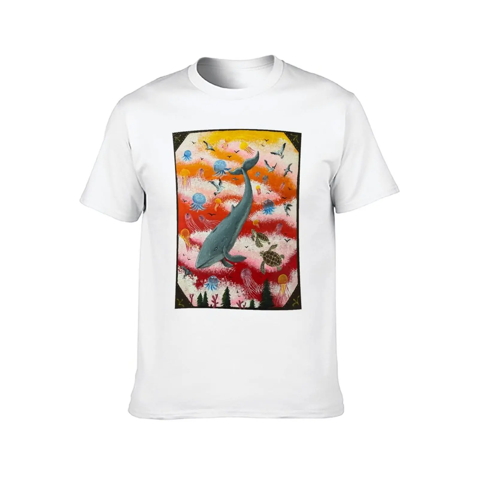 T-shirt Beyond The Sea per uomo, magliette grafiche morbide in cotone per uomo