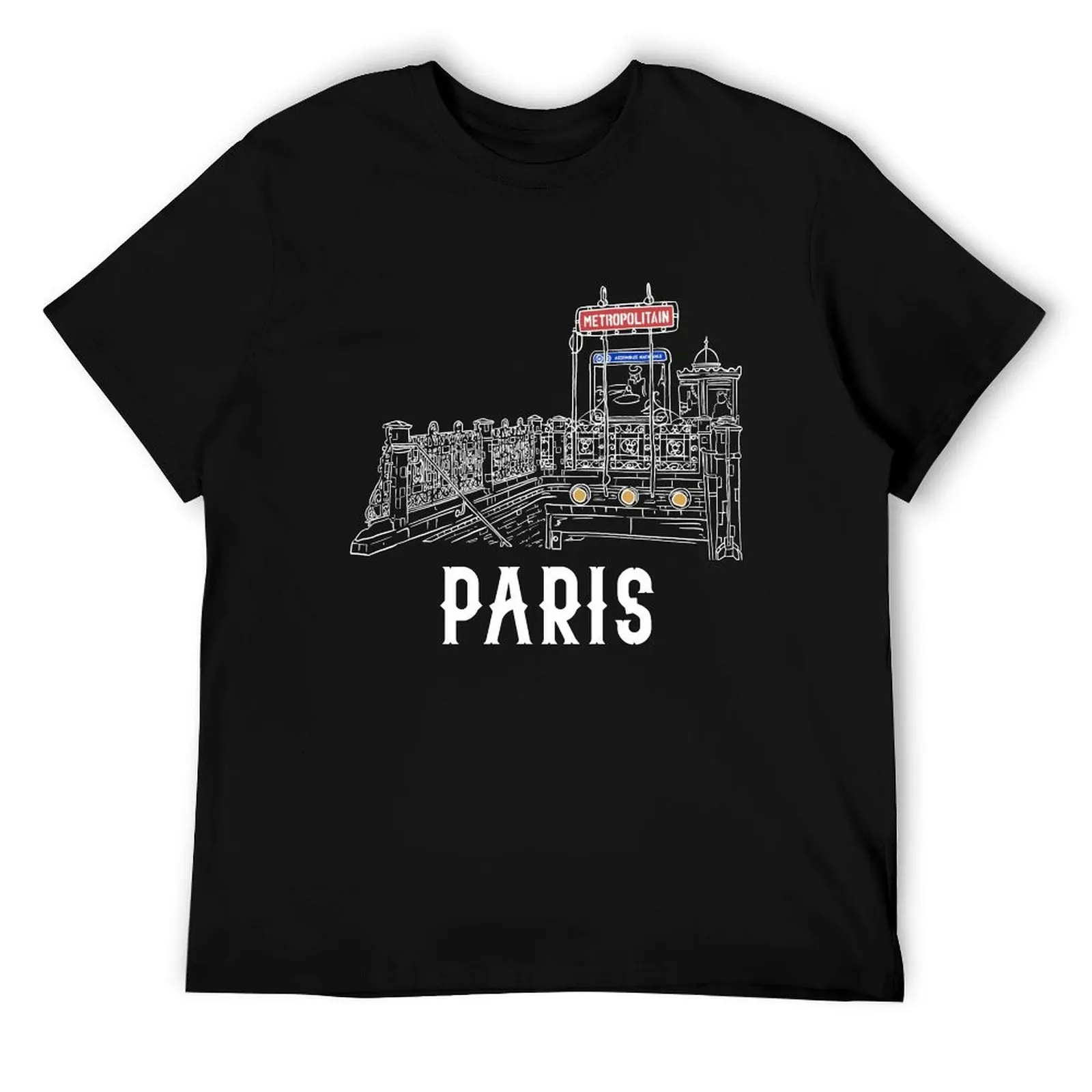 Paris Metro Französisches Design T-Shirt T-Shirt personalisiertes T-Shirt Mann Baumwoll-T-Shirt für Mann T-Shirt