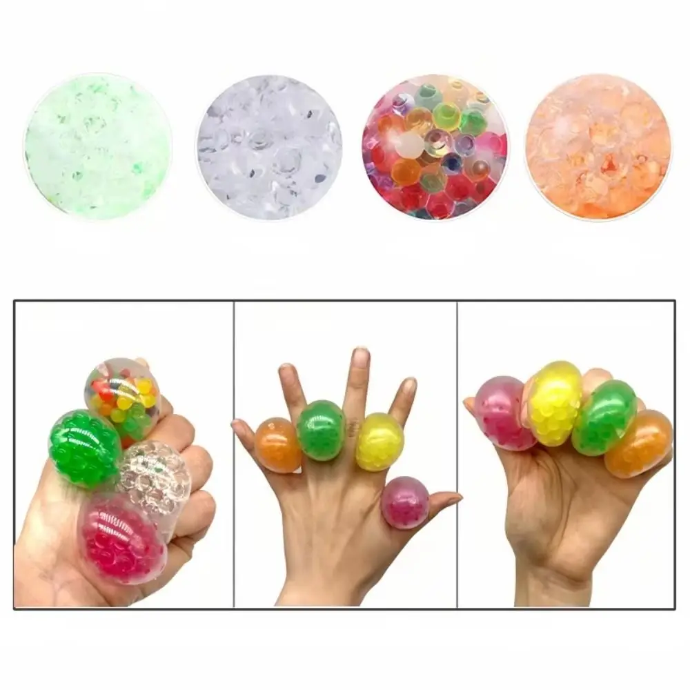 10pcs Knijpen Acne TPR Crystal Ball Transparant Effen Water Bal Knijpen Simulatie Bol Regenboog Bal Squeeze Speelgoed Speelgoed