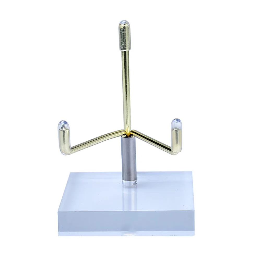 Acrylic Base Metal Bracket Crystal Pillar Stand Holder Adjustable Mineral Specimen Display Base for Agate Slices