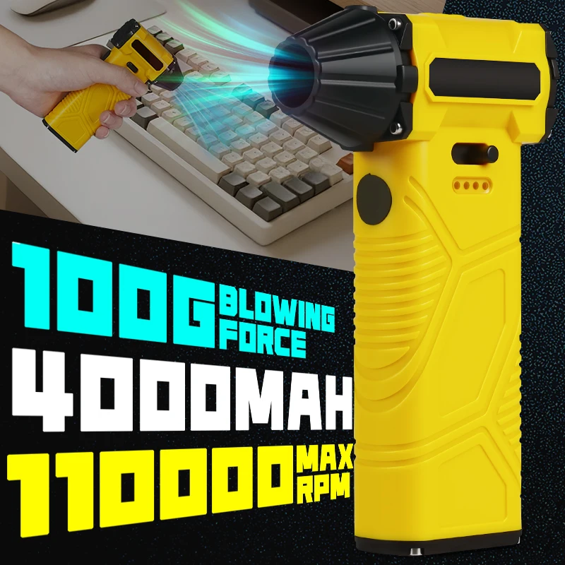 

Электрический вентилятор GoddessTurbo, 110000 об/мин, бесщеточный для ПК/клавиатуры/дома/автомобиля, воздуходувка для очистки воздуха