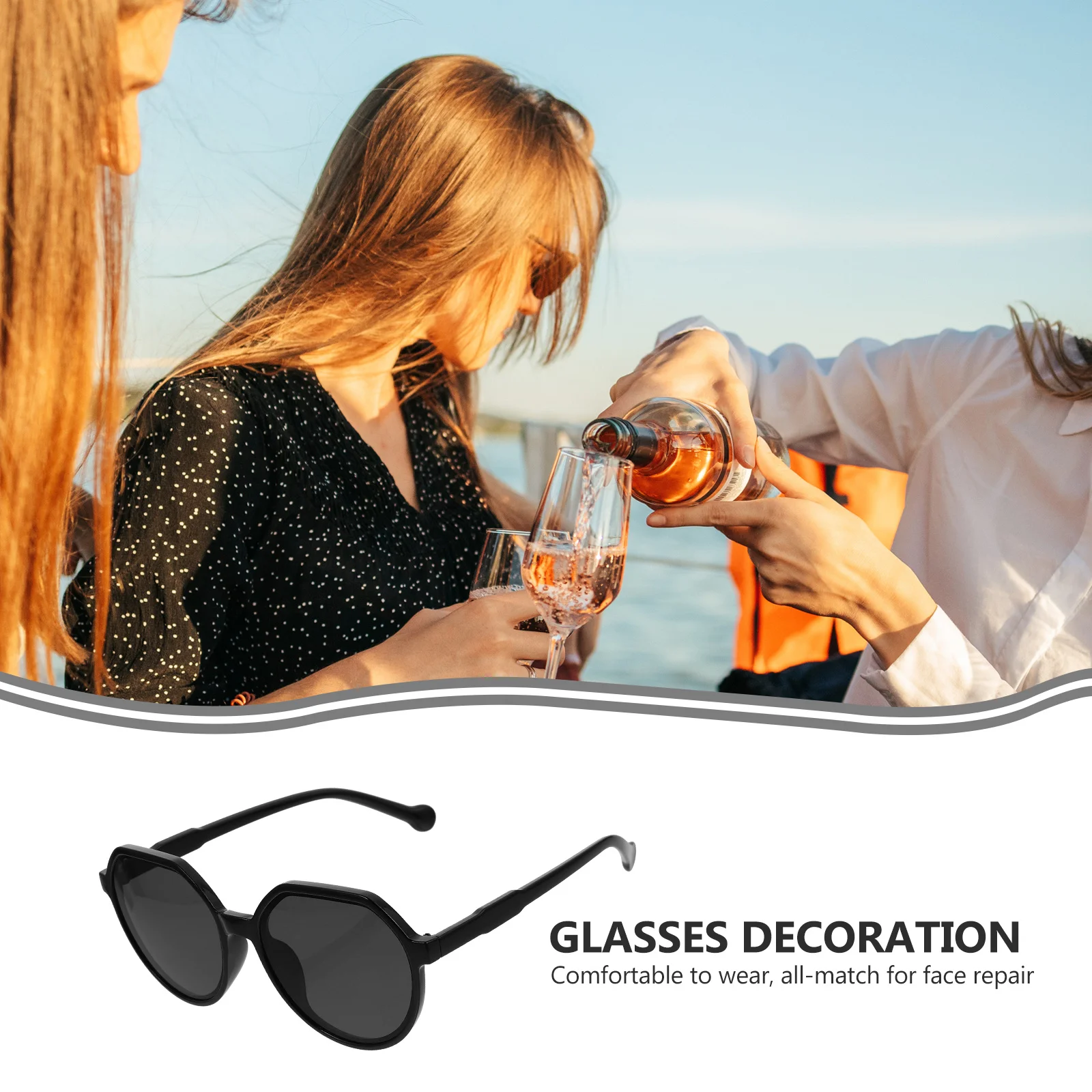 1 زوج كاندي اللون النظارات الشمسية المستديرة شخصية ظلال العيون معابد مريحة للجنسين أنيق موضة ظلال الشمس للاستخدام في الهواء الطلق #4