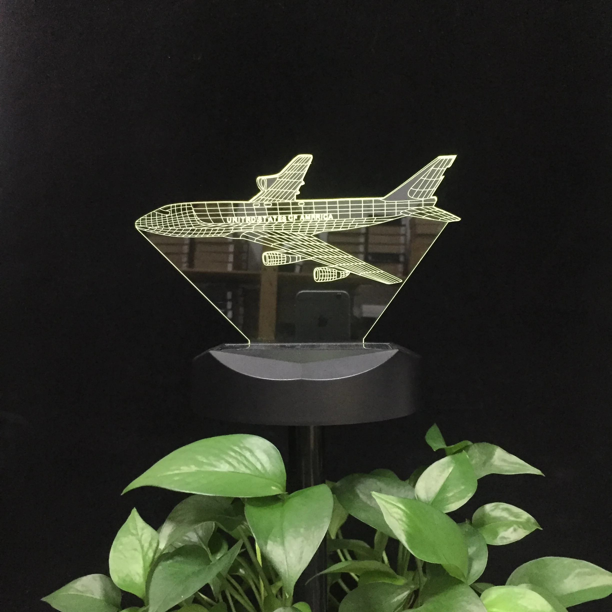 Trainer Aircraft Monoplane Seaplane Hydroplane Passenger Plane Amphibian Airplane Aircraft Solar Powered 3D LED Night Lamp