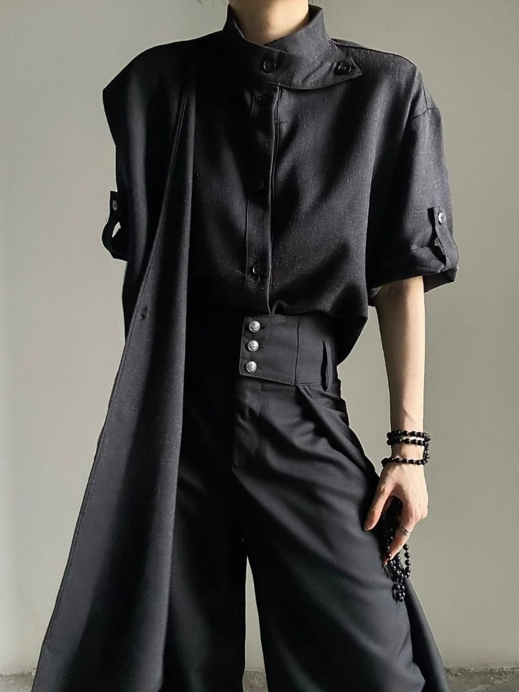 الفرنسية أنيقة خمر تصميم قاع قميص المرأة Y2k Harajuku ريترو فضفاض البلوزات سيدة مكتب موضة كم طويل بلايز جديد