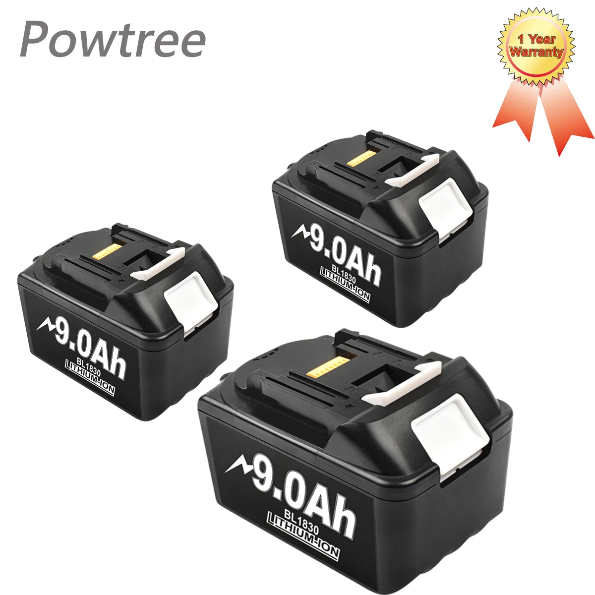 

Перезаряжаемый литий-ионный аккумулятор Powtree BL1860 18 в 6000 мАч для Makita 18 в аккумулятор BL1840 BL1850 BL1830 BL1860B BL1830B