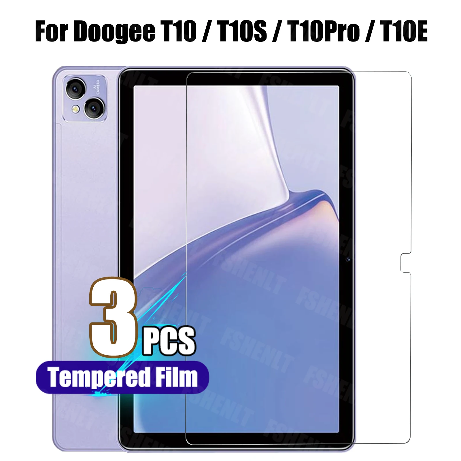 

For Doogee T10/T10S 10.1 inch Screen Protector Anti-Scratch 9H Hardness Tablet Tempered Glass Film for Doogee T10 Pro/T10E