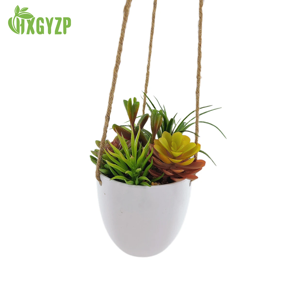 Hanging By Rope Fake Plants Artificial Succulents Flowerpot For Holiday Decorations Home Decoration Indoor Garden Pendant