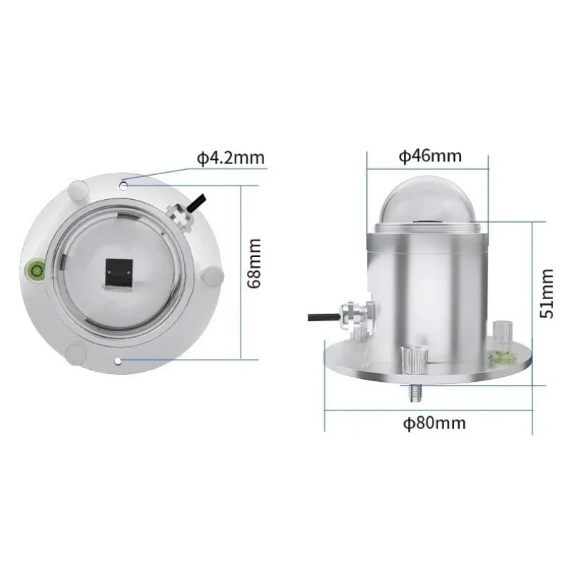 Solar Radiation Detector Solar Irradiance Sensor Transmitter 0-5V 0-10V 4-20MA RS485 for Meteorological Monitoring