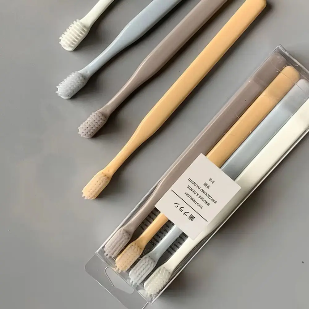 4Pcs/set Multi-Color Soft Bristle Toothbrush Portable Oral Cleaning Wide Head Couple Toothbrushs Multi-function