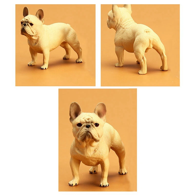 ABXF-Pug Dog French Bulldog Models Standing Position Action Figure Kids Educational Cheap Gift Collection