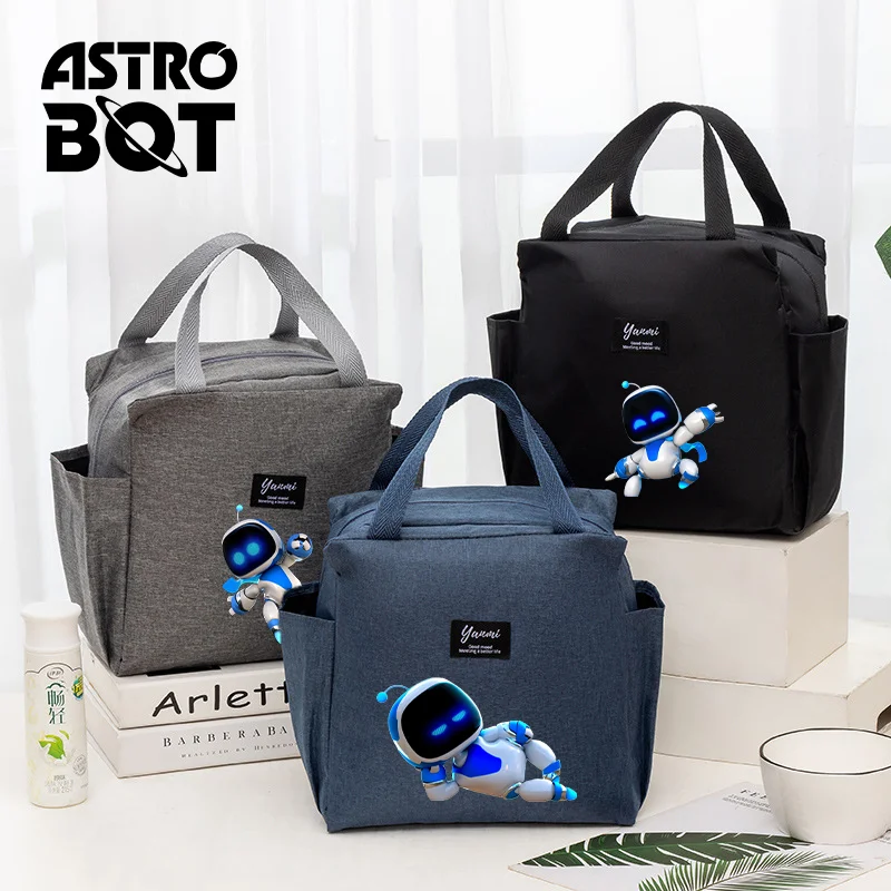 Astro Bot Picnic Container Package Portable Lunch Drink Carrier Insulated Bag Fresh Cooler Pouch Food Thermal Box Tote Kid Gifts