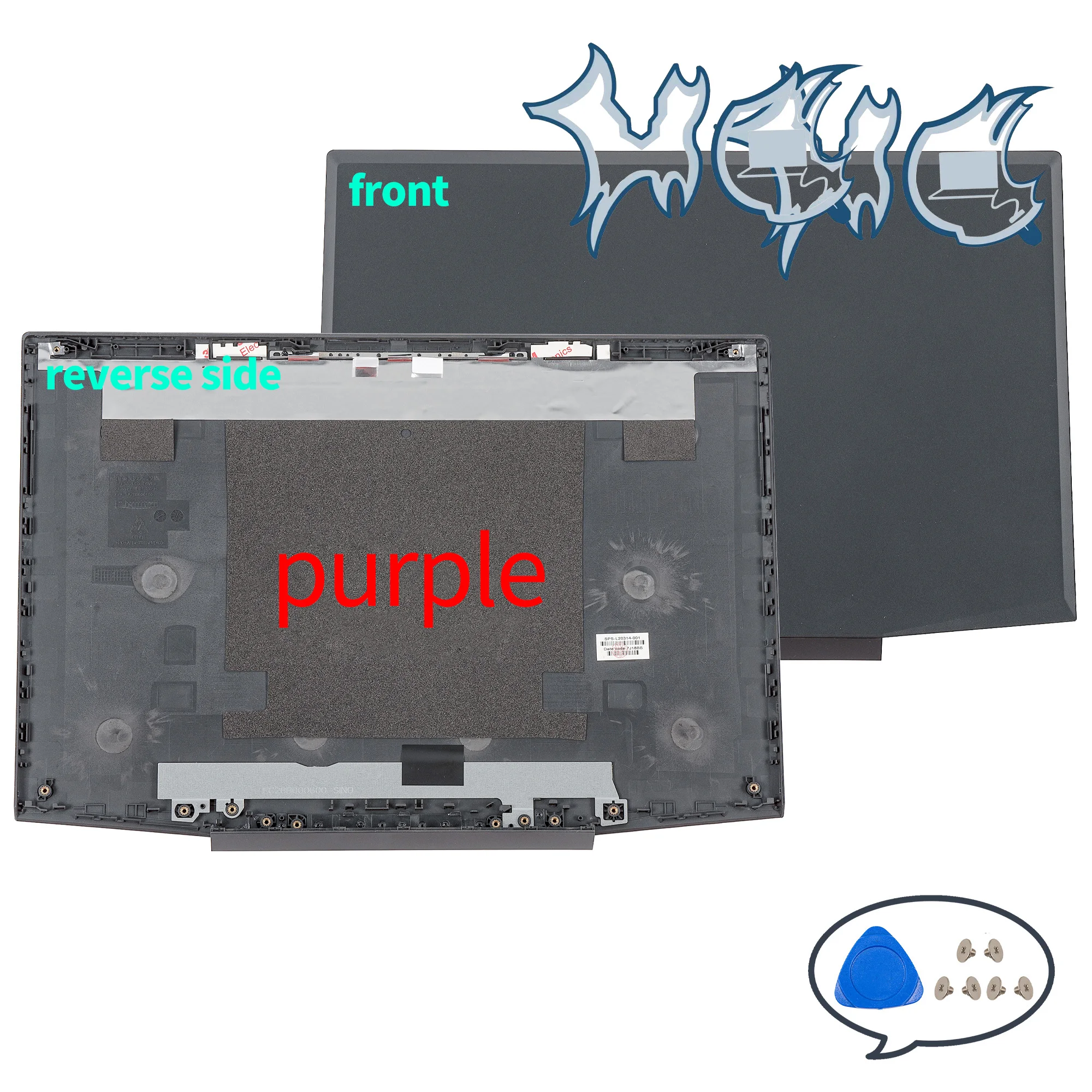 New Laptop Part For Pavilion 15-CX Green TPN-C133 purplPalmrest Hinges LCD Back Cover Front Bezel  Bottom Case Repair Replace