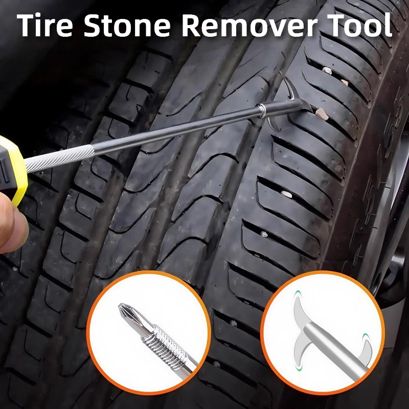 For Universal Car Multifunctional Car Tire Stone Cleaning Tool Hook Remover Models Efficient Stone Pick Extractor Gadget