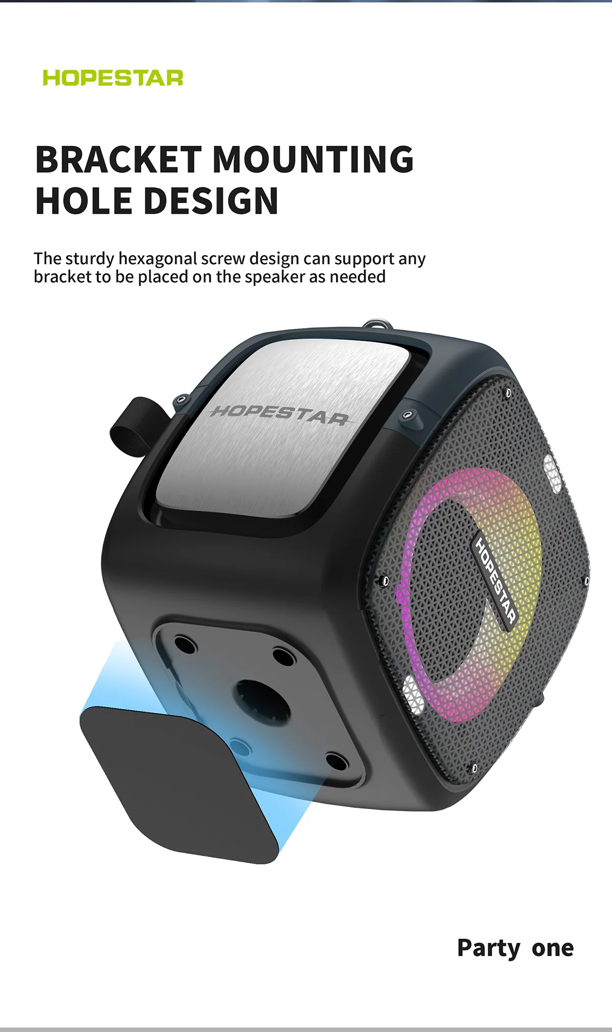 

HOPE STAR PARTYONE 80W Karaoke Machine for Adults Kids, Portable Speaker 2 Wireless Microphones for Outdoor Singing Home Parties