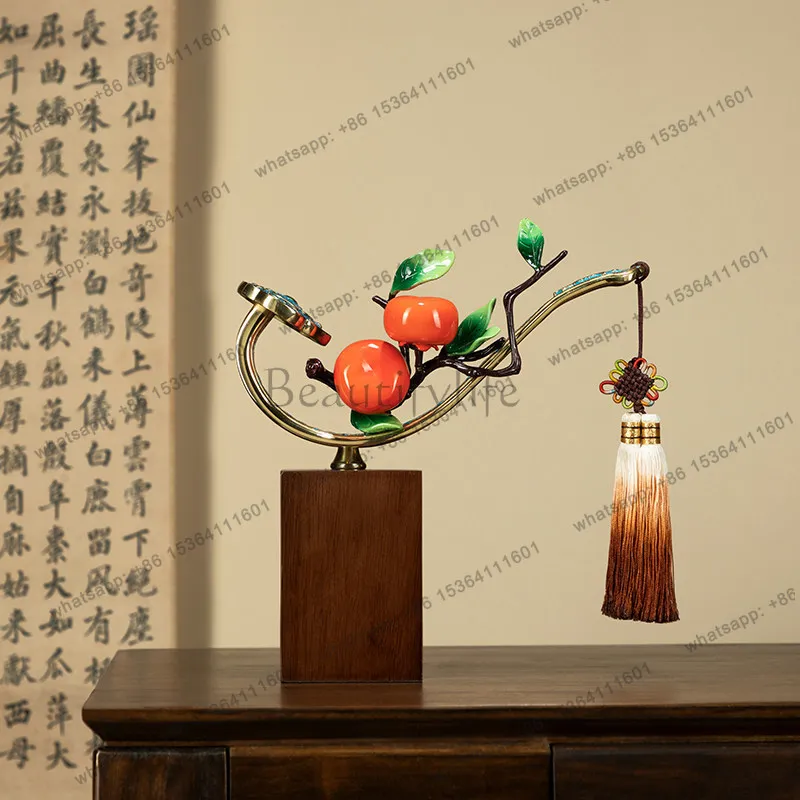 New Chinese style persimmon ornament gourd attracting wealth entrance high-end decoration