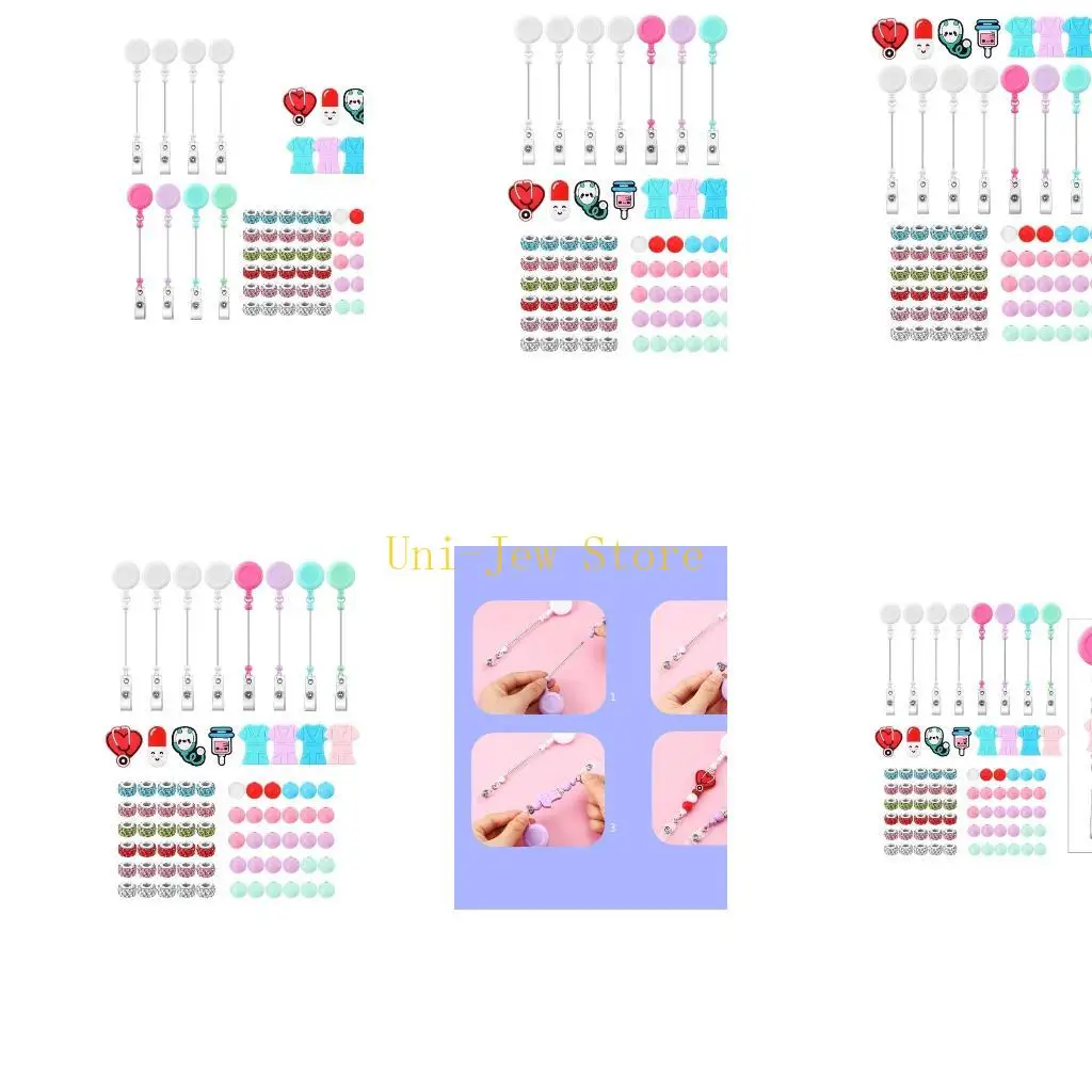 

Набор из 76 выдвижных держателей бейджей, 40 ГБ, зажим для бейджа медсестры, катушка для бейджей с зажимом