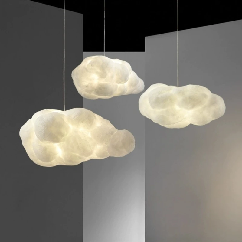 Nordic Cloud Chandelier Restaurant Lamps Floating Cloud Pendant Light Dining Room Hanging Lamp Kitchen Island Home Indoor Lamps