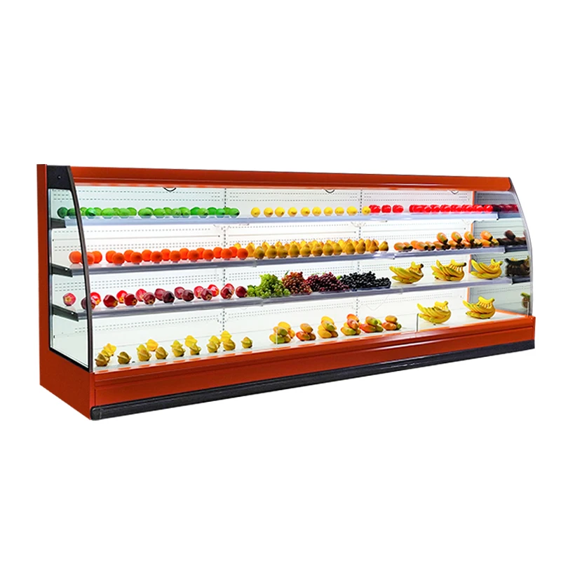 Customized Drink Refrigerator Supermarket Beverage Display Fridge Freezer Showcase Multideck Open Chiller Equipment