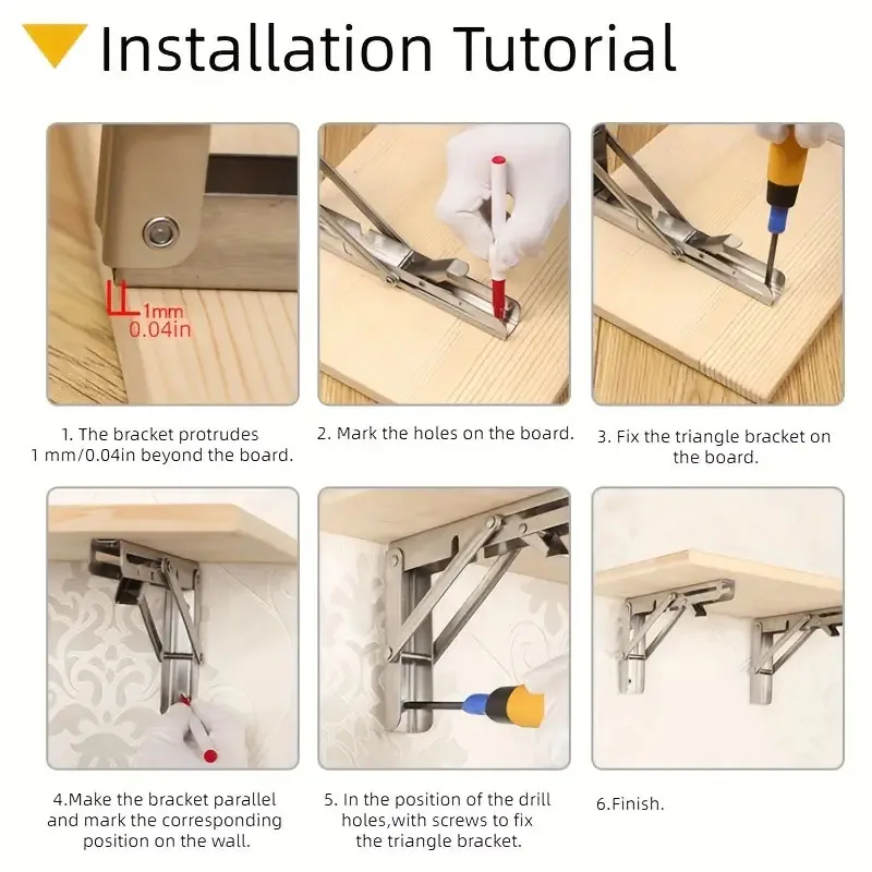 Soporte triangular plegable, soporte pesado, ajustable, montado en la pared, banco, mesa, estante, herrajes para muebles