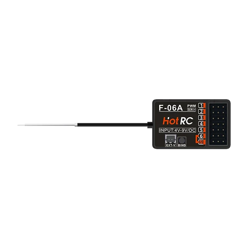 Hotrc 6ch 2.4G Rc Bootzender DS-600 Lcd Afstandsbediening F-06A Pwm Ontvanger Spanning/Signaal Retour 4-9V Model Auto Schip Speelgoed