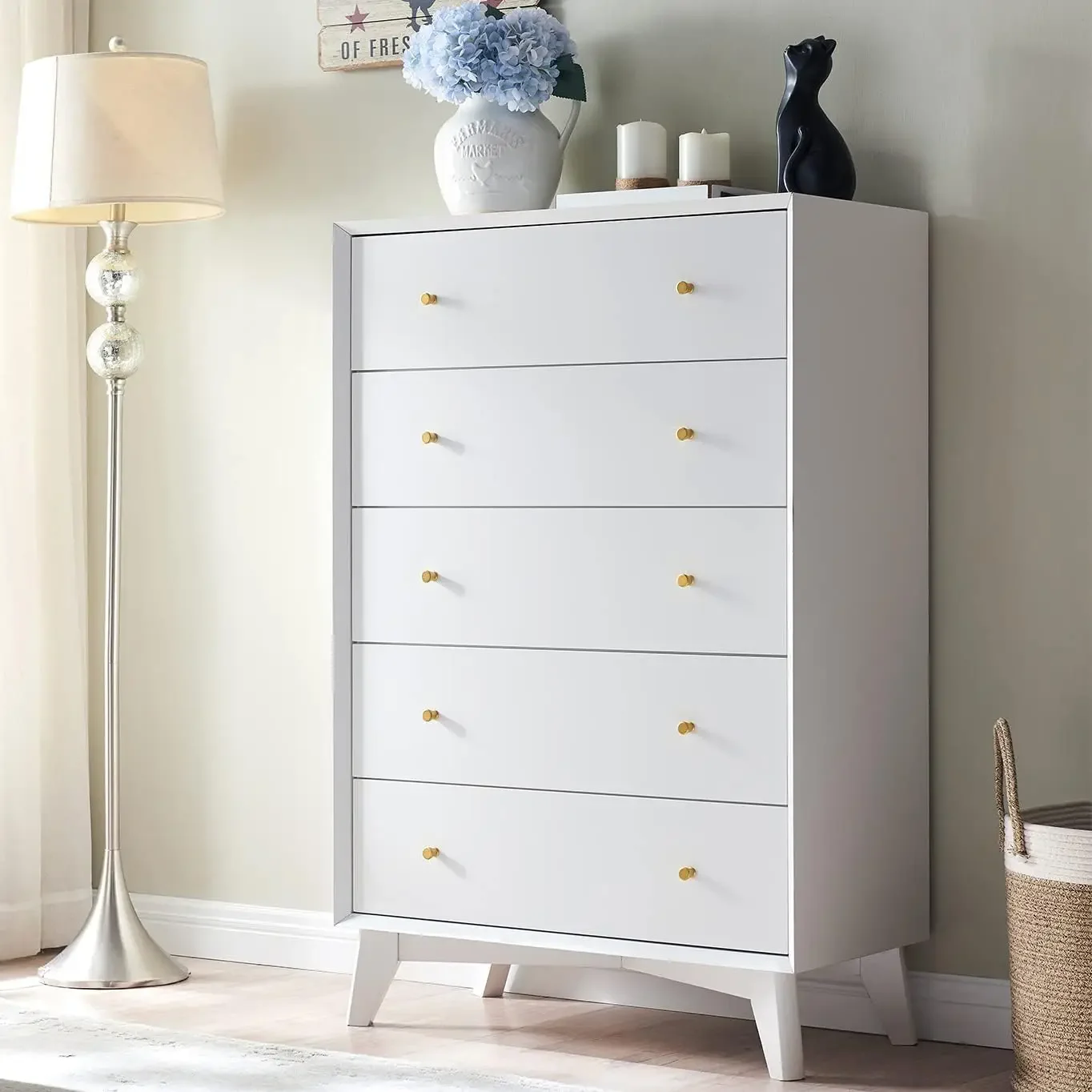 5 Drawer Dresser for Bedroom, 48