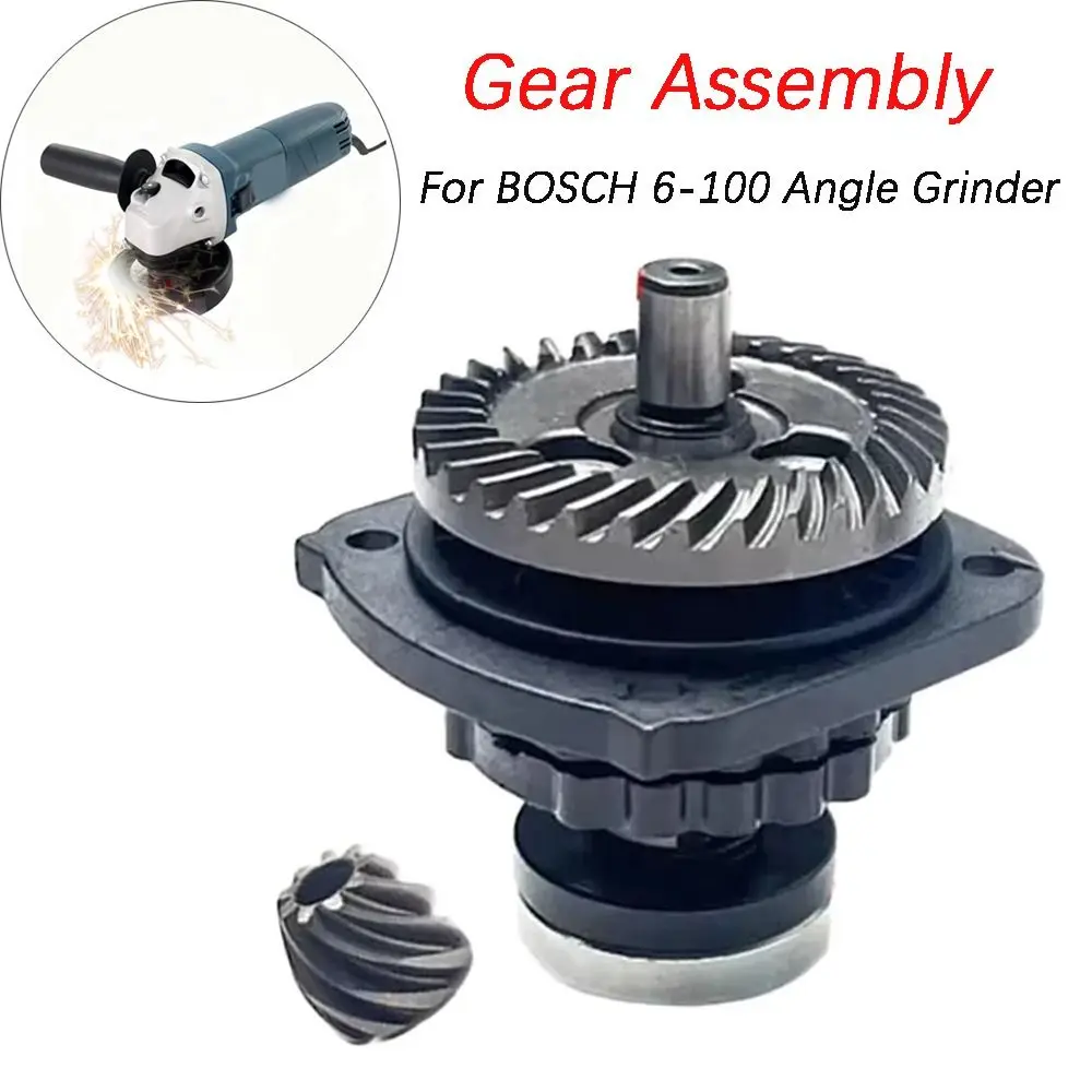 

Metal Gear Angle Grinder Gear Set High Reliability Metal Milling Gear Assembly Sliver Grinding for BOSCH 6-100 Angle Grinder