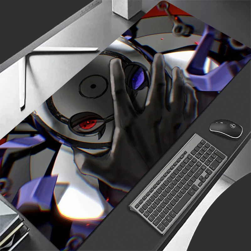 Mouse Pad Anime Carpe Large Naruto Obito Uchiha PC Gamer Computer Mausepad Varmilo Keyboard Gaming Accessories Extended Desk Mat - view 3