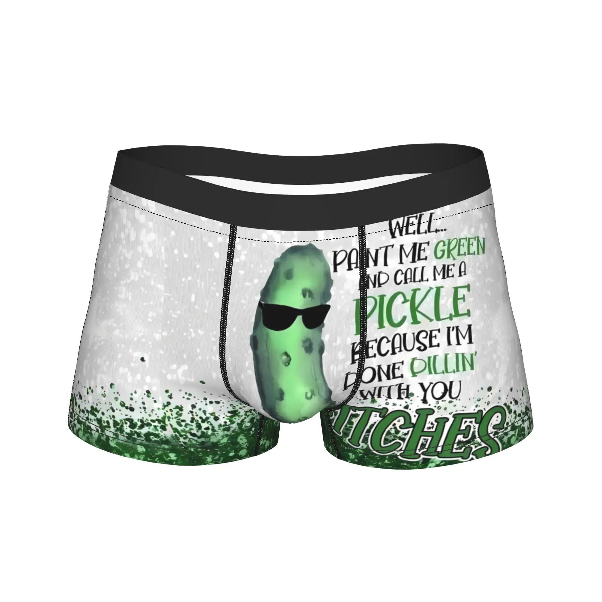 

Pickle Men's Breathable Boxer Briefs, Stretchy Underwear with Stylish Printed, Everyday Comfort Casual Wear