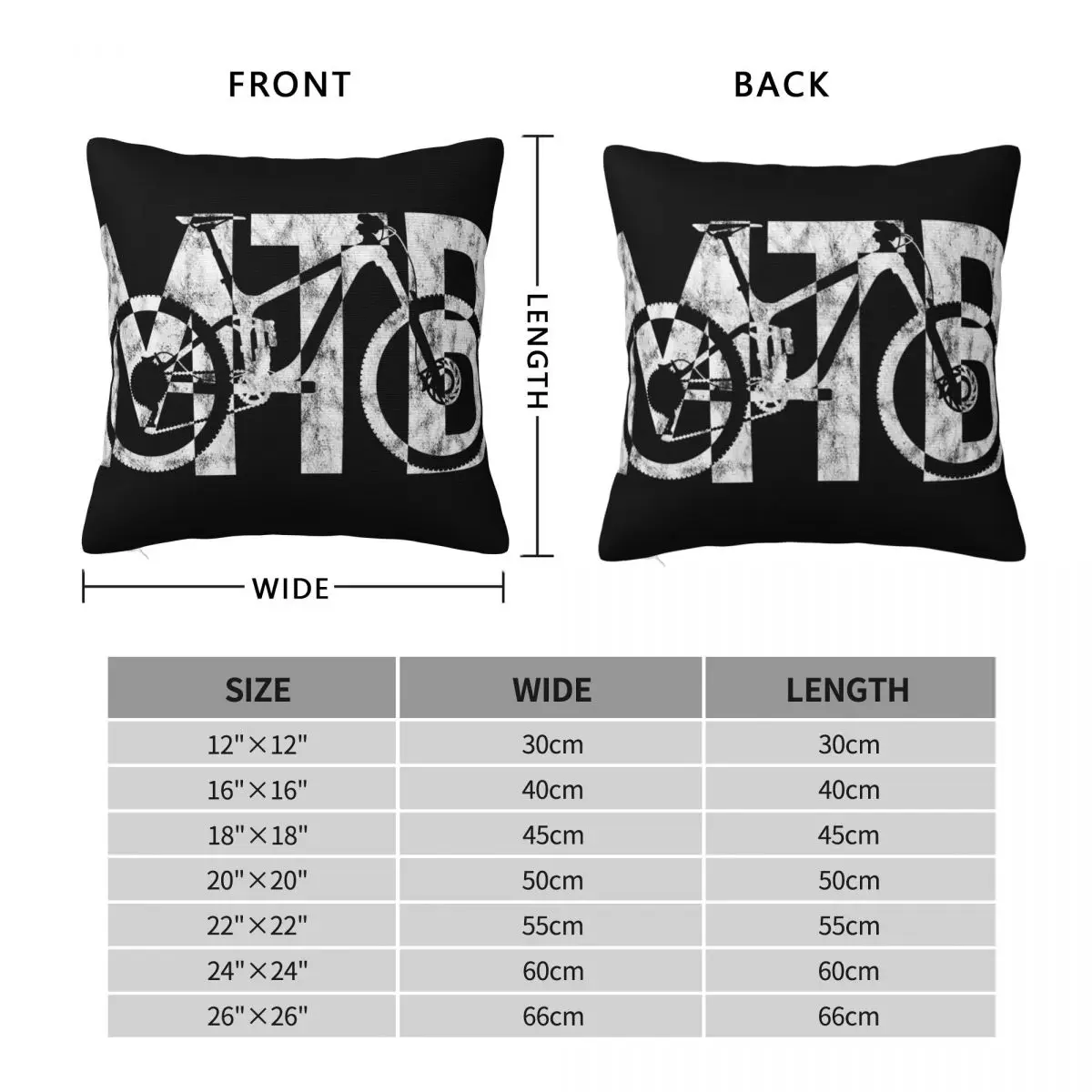 Mountain Bike MTB Cycling Cyclist Mountain Biker Pillowcase Polyester Linen Velvet Creative Decor Pillow Case Home Cushion Cover