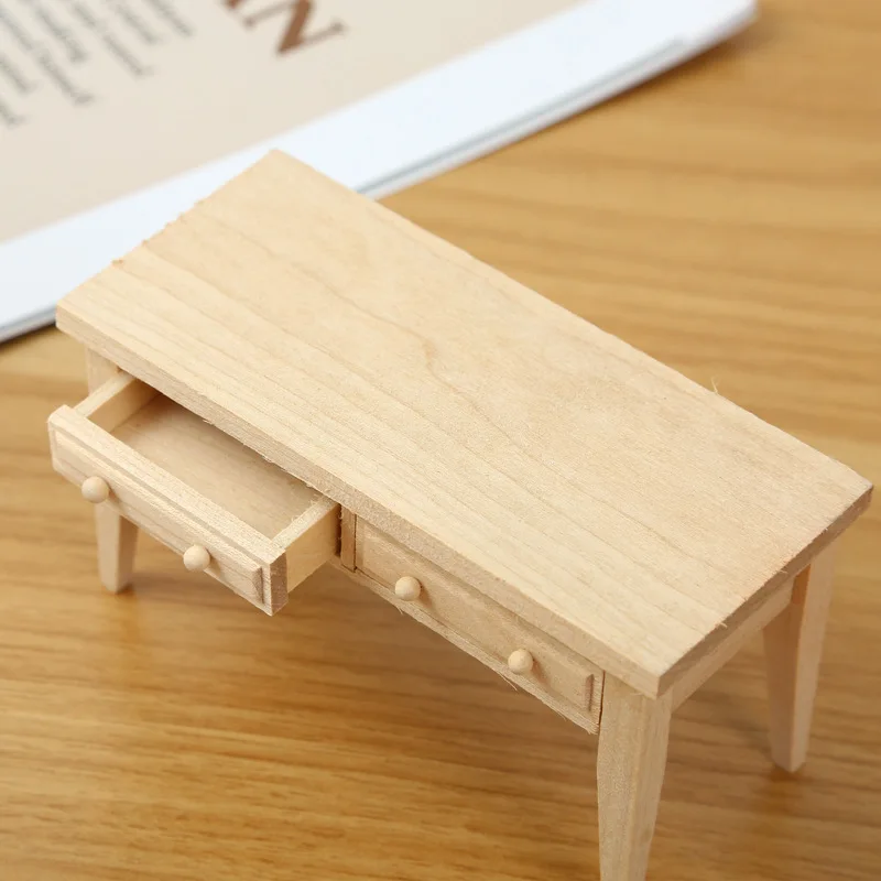 Miniaturowe meble do domku dla lalek w skali 1:12, model biurka szkolnego, stół i krzesło, dekoracje, symulacja książek, rekwizyty, akcesoria do zabawek.