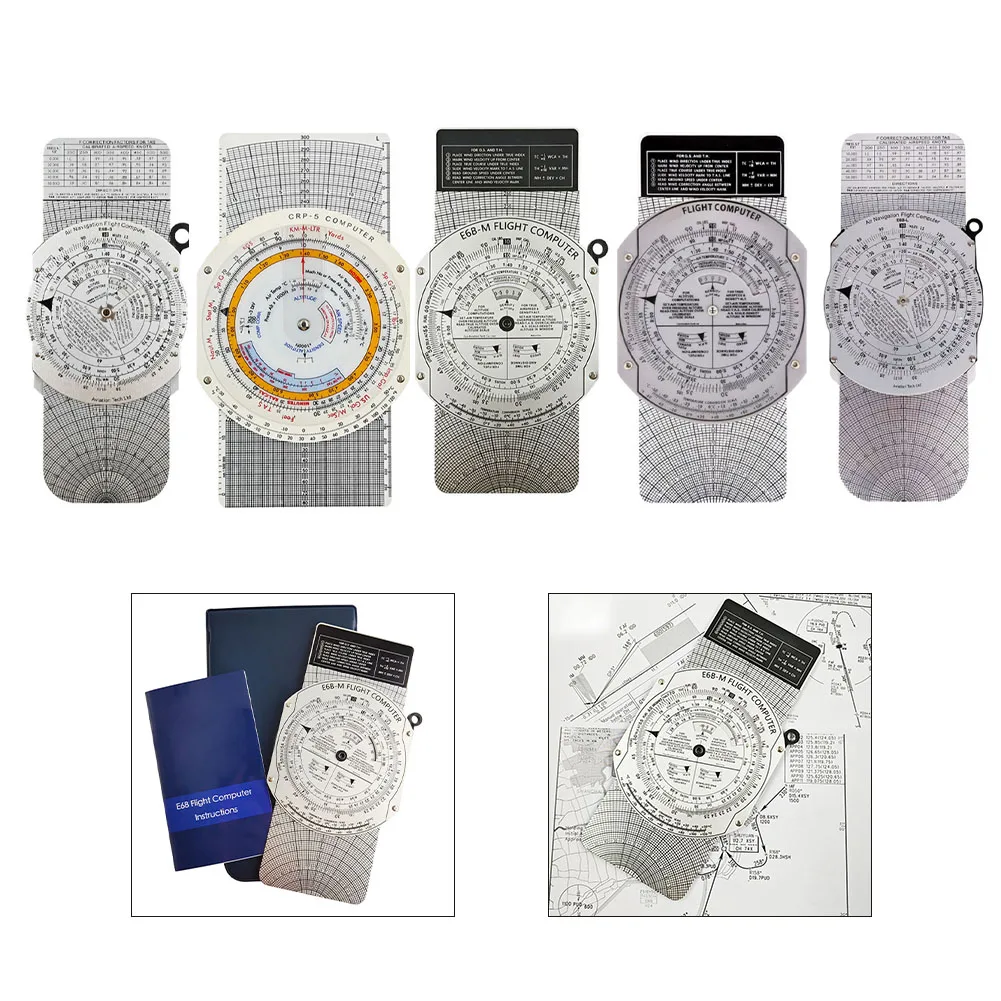 E6B Flight Computer Circular Navigation Slide Rule For Aviation Training Pilot Planning Calculations Of Wind Vector Effects