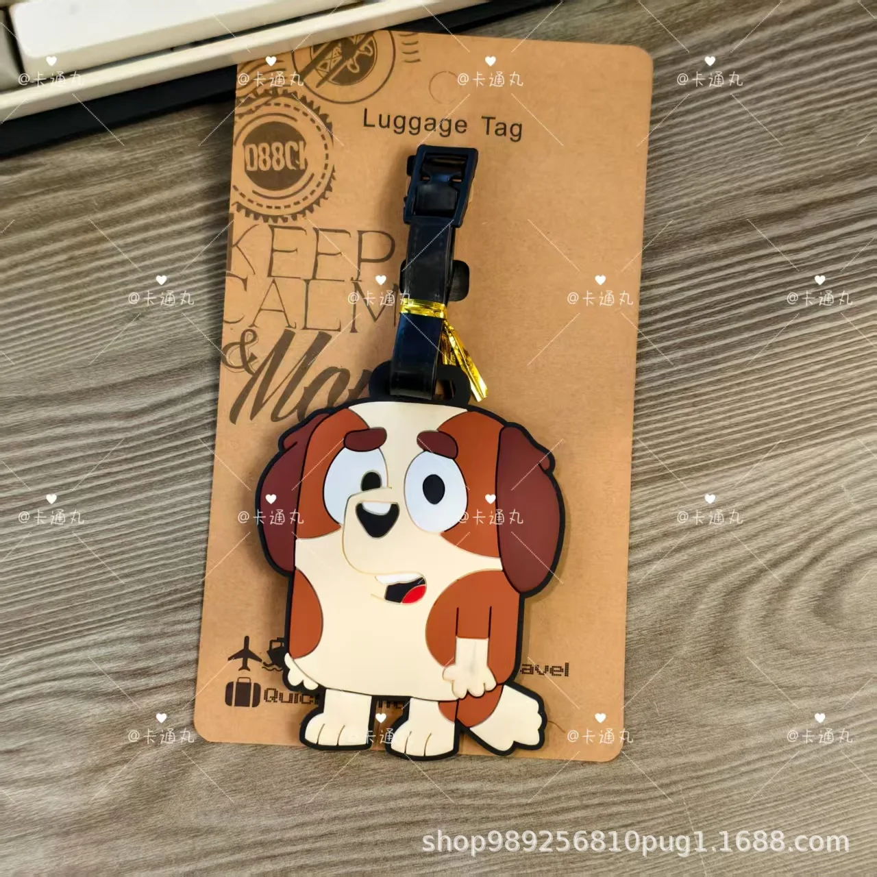 Hot Sale Bluey Bingo PVC Luggage Tags Cute Bingo Muffin Puppy Travel Baggage Pendant Suitcase Decor Accessories