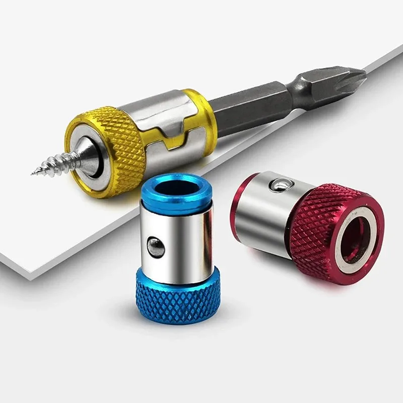 Screwdriver Head Magnetic Ring,Upgraded Removable Universal Magnetic Screw Holder for 1/4 Inch Hex Screwdriver Power Bits
