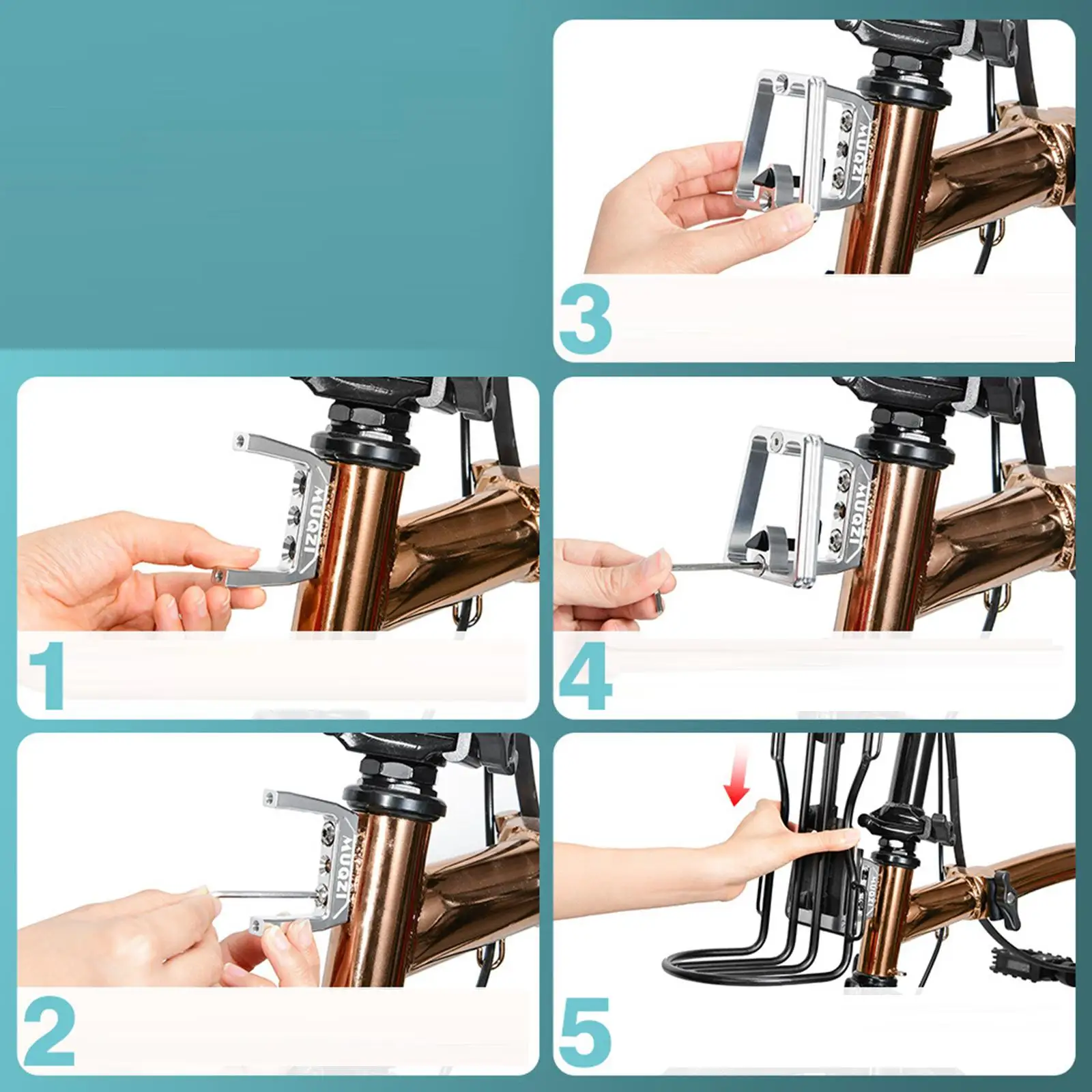 

Складная передняя велосипедная велосумка-багажник из легкого алюминиевого сплава, простая установка для дорожных поездок