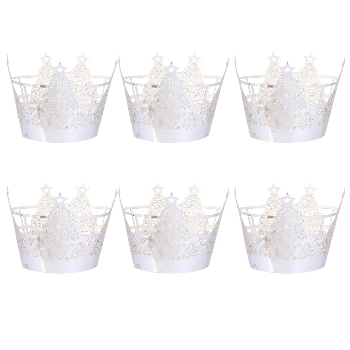 50pcs Paper Cupcake Liners with Beautiful Patterns for Christmas Birthday Wedding Party Moisture Retention