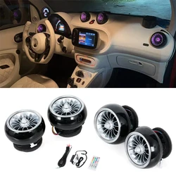 For Mercedes Benz Smart Car LED Front Dashboard AC Air Condition Vent Outlet Turbo Interior Trim Air Outlet Accessories