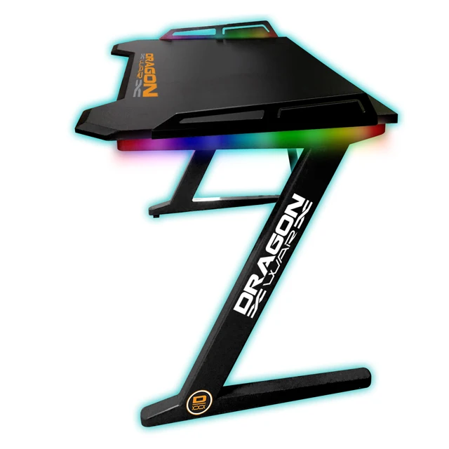 

2019 new model OEM logo own customize design RGB colors gaming computer desk with USB hub