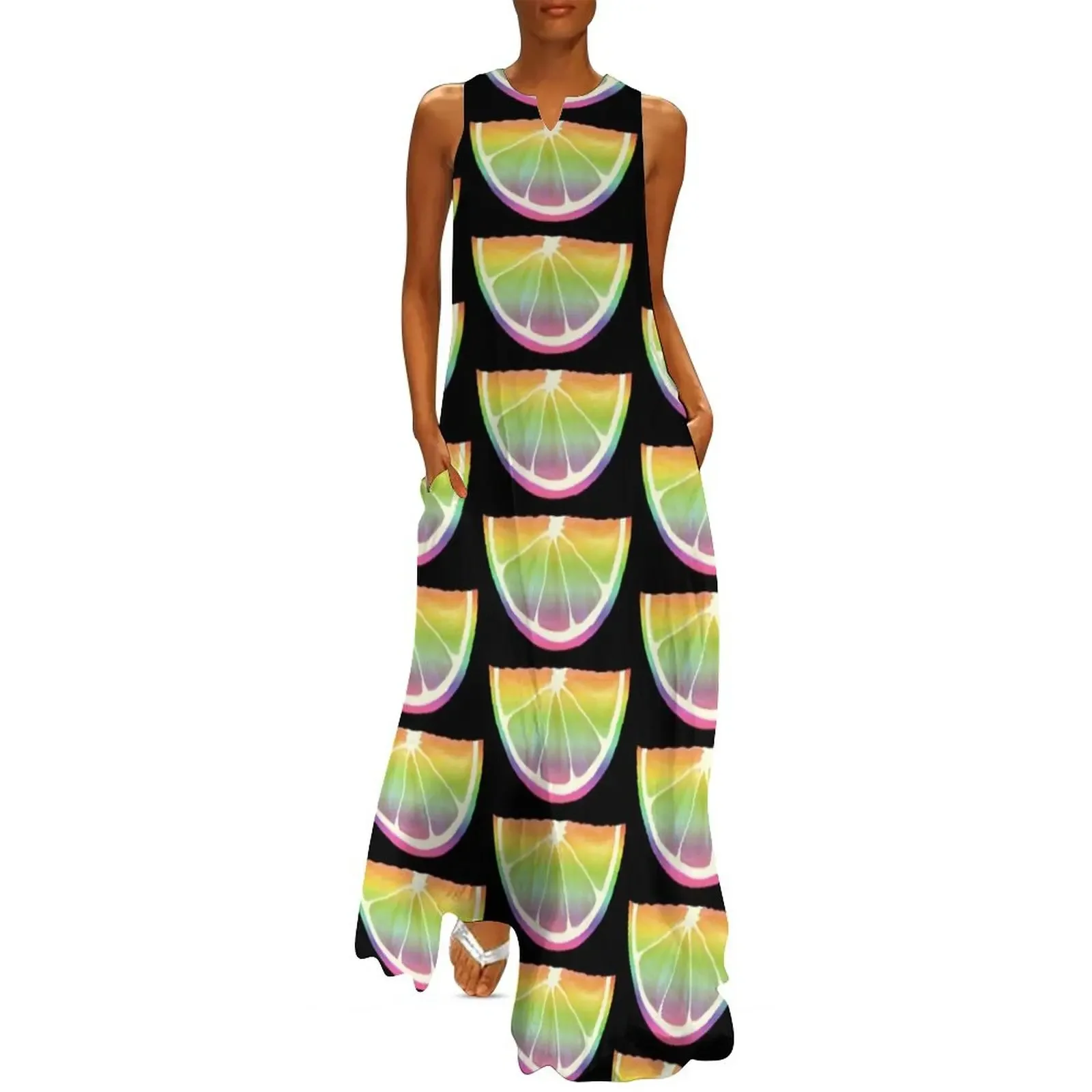 

Citrus Rainbow Slice Long Dress prom dress Long veiled dresses Dress