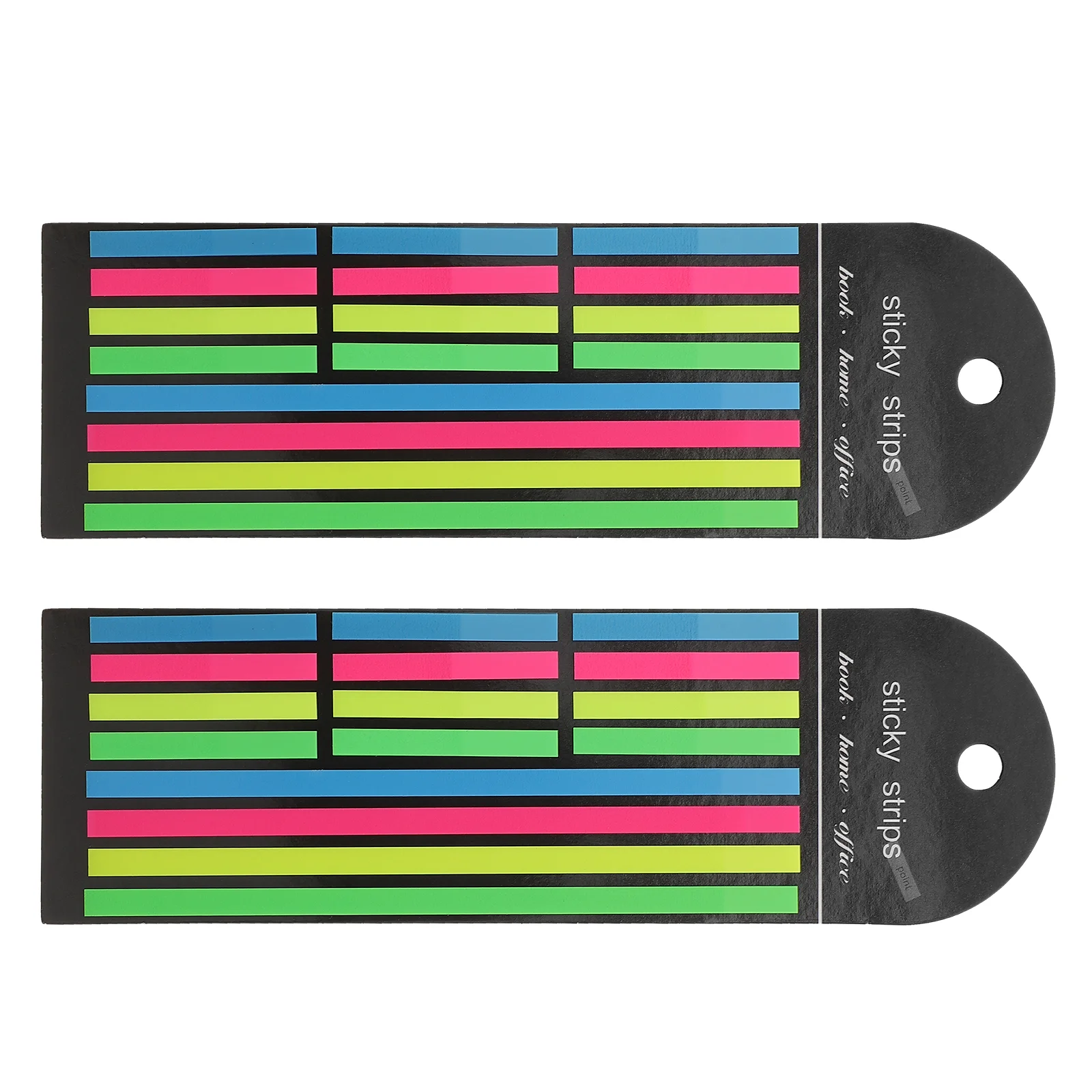 2 Pcs Highlighters Fluorescent Index Stickers Book Annotation Tabs Books Reading Strips Notebook Page Markers Student