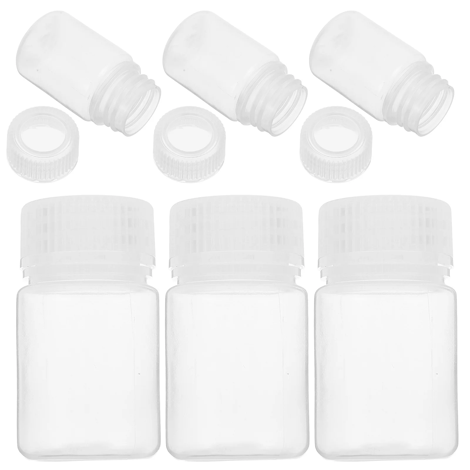 

6Pcs Reagent Bottles Wide Mouth Sealed Liquid Storage Containers Sample Reagent Containers Laboratory Bottles Bottle with Cap