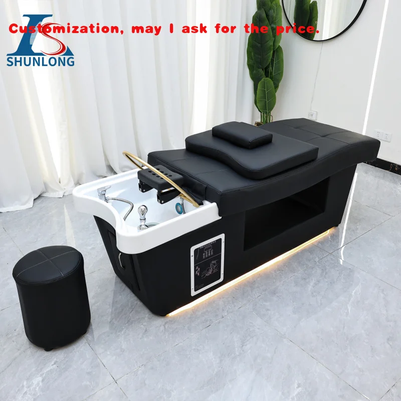 

custom.Beauty Salon Furniture Japanese Spa Shampoo Bed Curved Therapy Hair Wash Thai Massage Bed