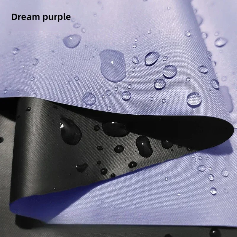 Black PU Coating Waterproof Fabric Plain By Meters for Awnings Shower Curtains Sewing Opaque Textile Needlework Smooth Thin Blue