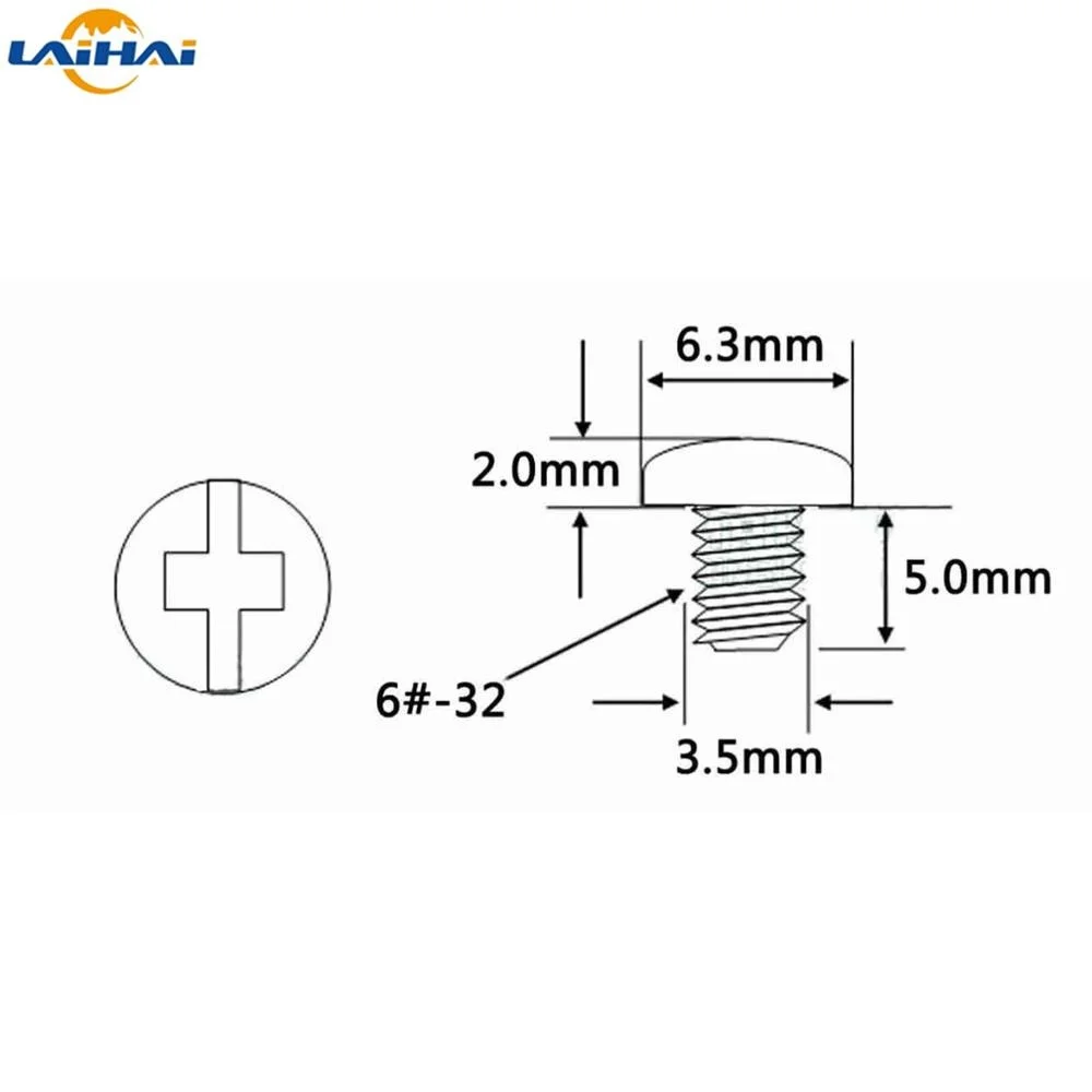 25pcs Phillips Round Head Screw 6#-32*5mm for Hard Drive Disk HDD PC Case PSU Sound Video Graphics Card Fix DIY Mount Computer E