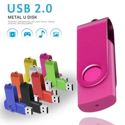 Unidad Flash USB 2,0 de Metal, Pendrive portátil de 4GB, 8 GB, 32GB, 16GB, 64GB, resistente al agua, para regalo