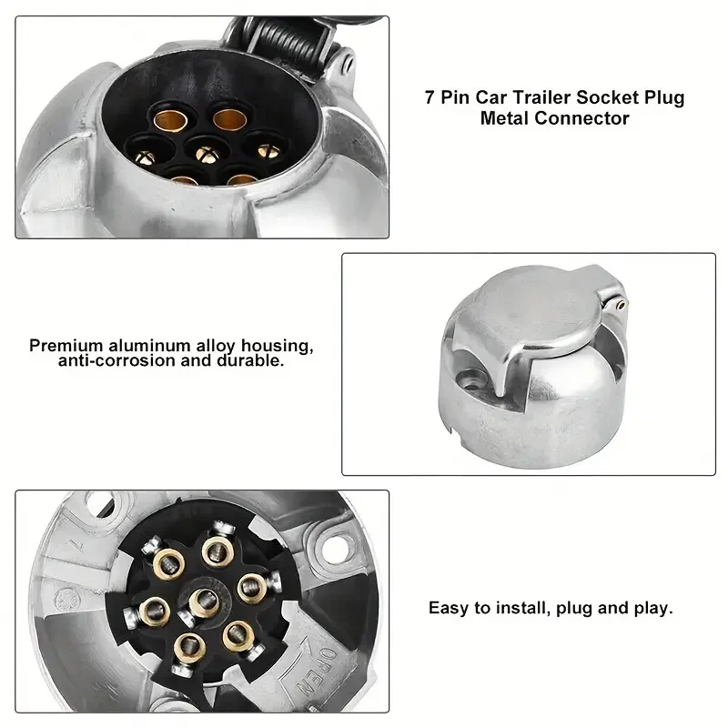 RV التوصيل محول مأخذ التوصيل حامي 7-Pin موصل مقبس محول القطر اكسسوارات لقافلة متنقل شاحنة مقطورة #4