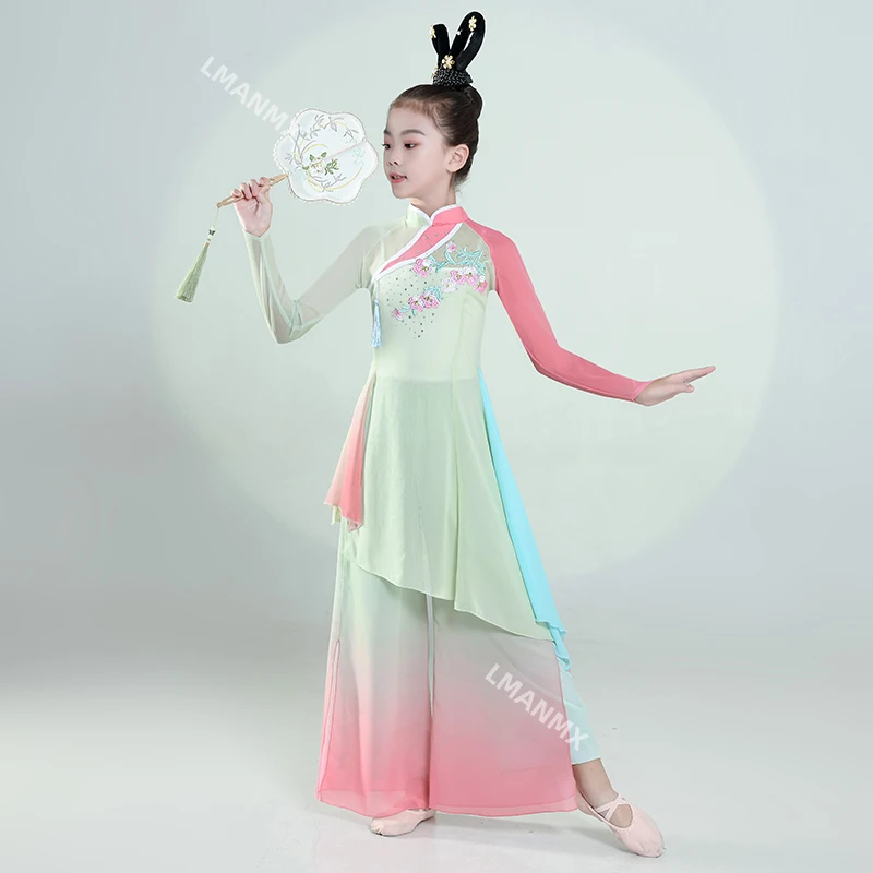 

Children's classical dance performance costumes, elegant fan dance performance costumes