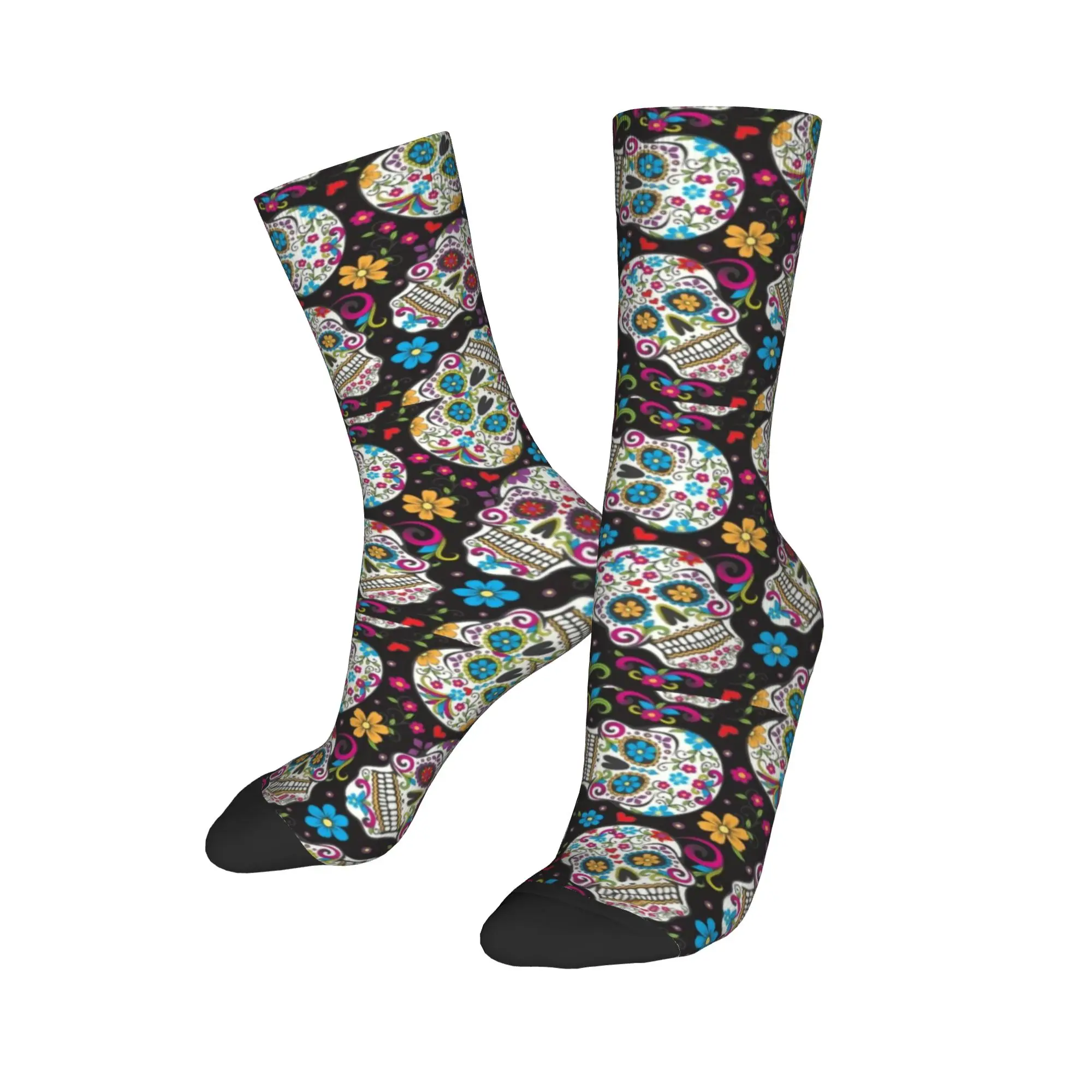 

Забавные мужские носки с 3D-принтом La Calavera Catrina (Мексика), унисекс, теплые, дышащие, с изображением сахарного черепа, в стиле хоррор
