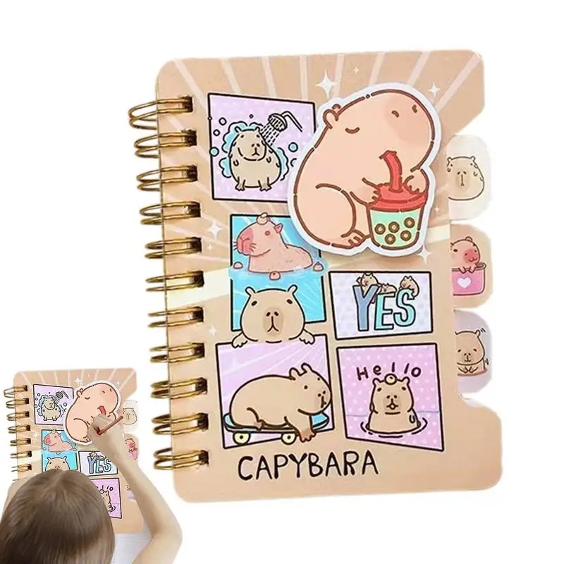 Drawing Notebook For Kids Capybara Student Coiled Notebook Creative Children\'s Stationery Cute School Supplies Coil Book Note